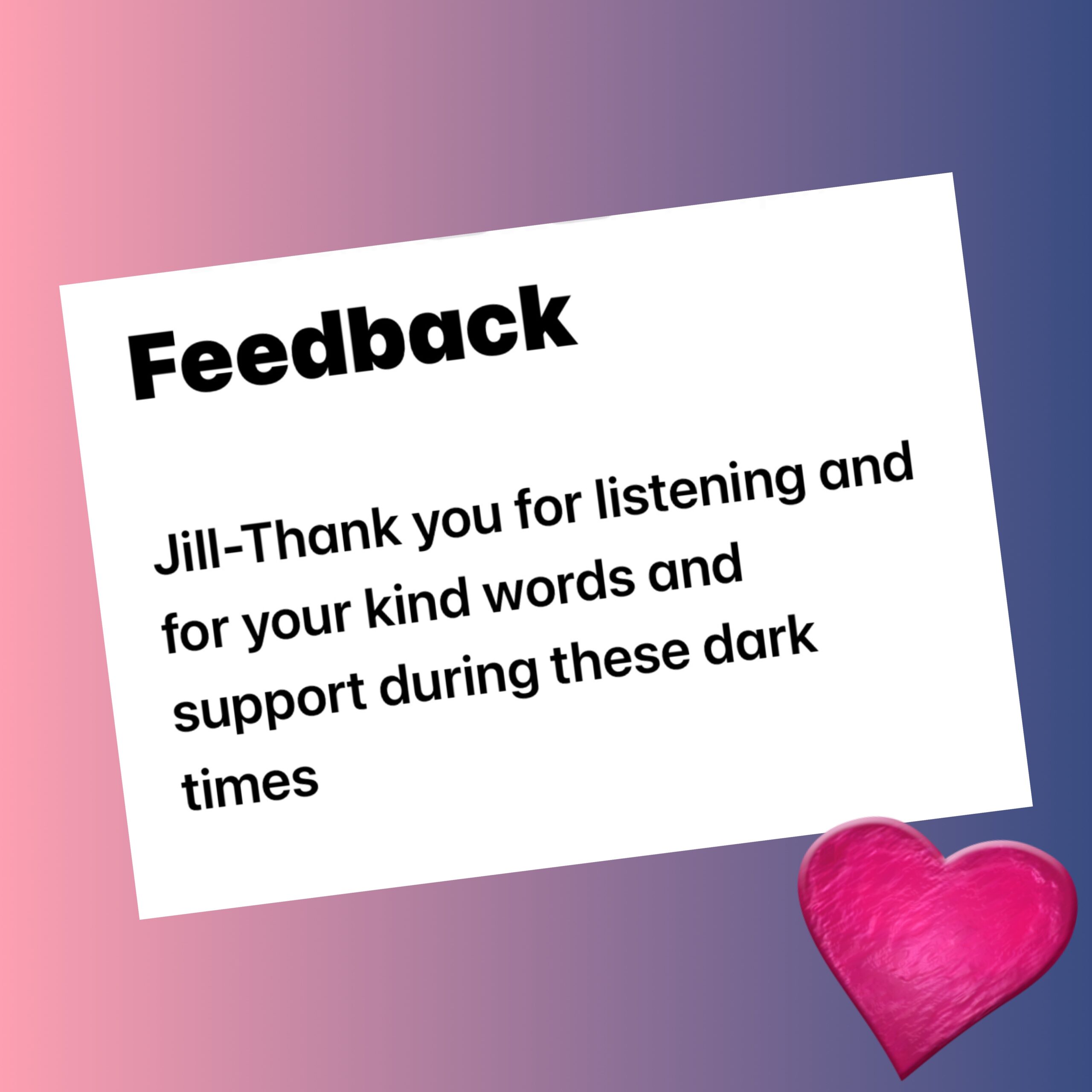 Testimonial - Counselling Jill