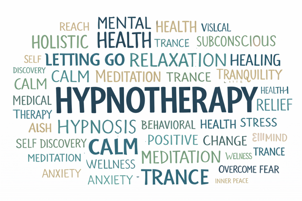Words associated to hypnotherapy