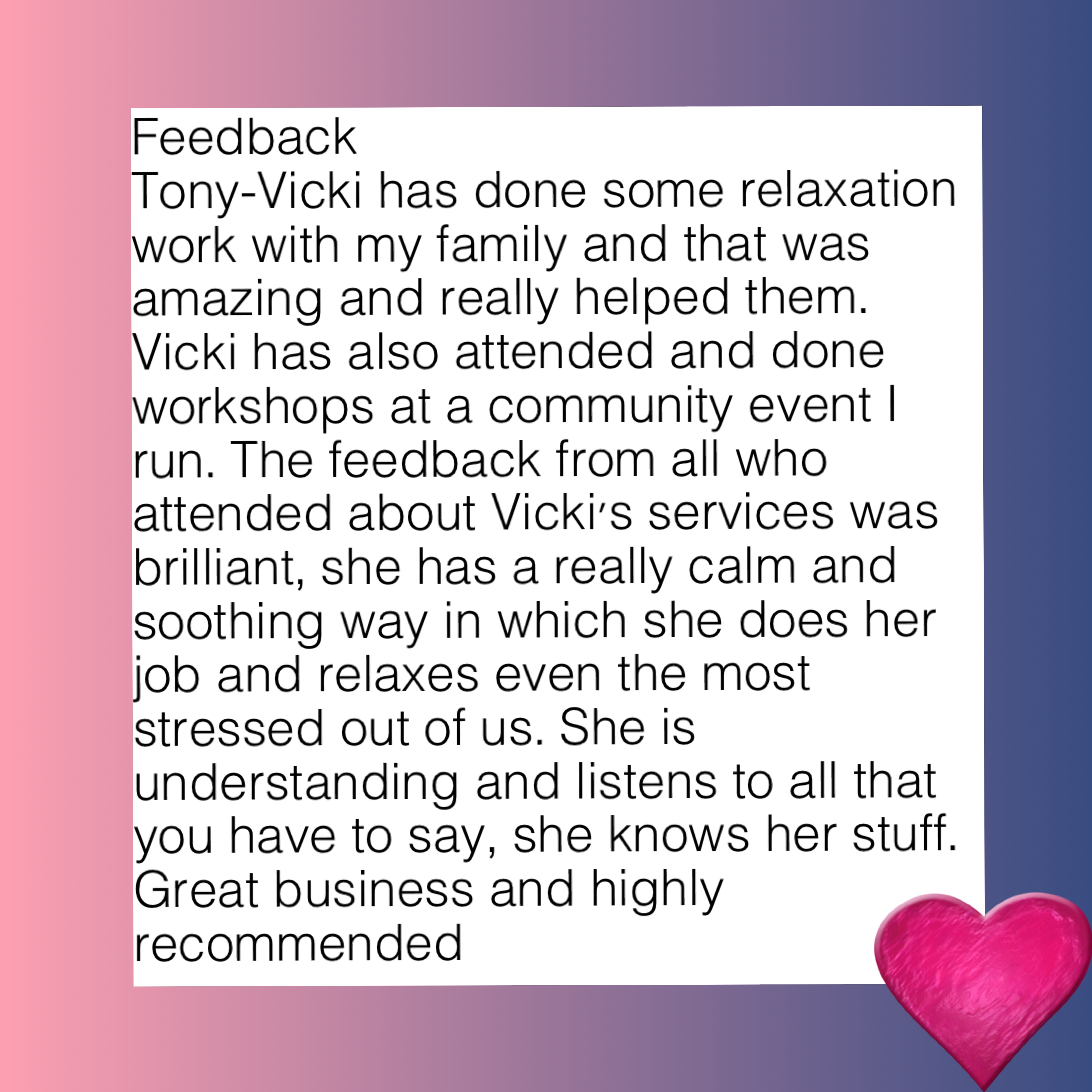 Testimonial - Community Work - Tony