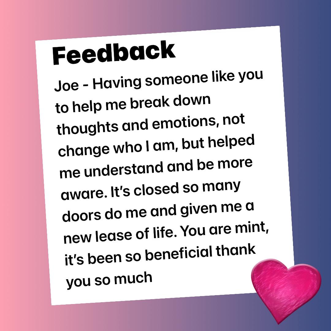 Testimonial - Counselling - Joe